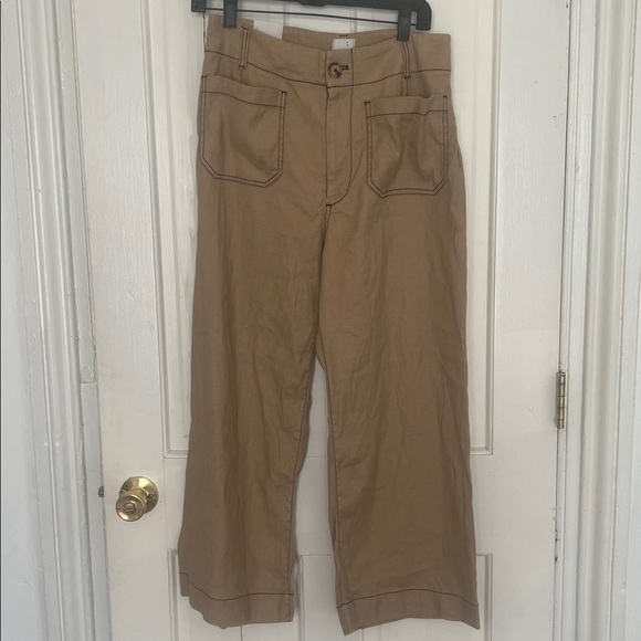 Anthropologie maeve the Colette wide leg linen pant size 30 NWT - Picture 3 of 6